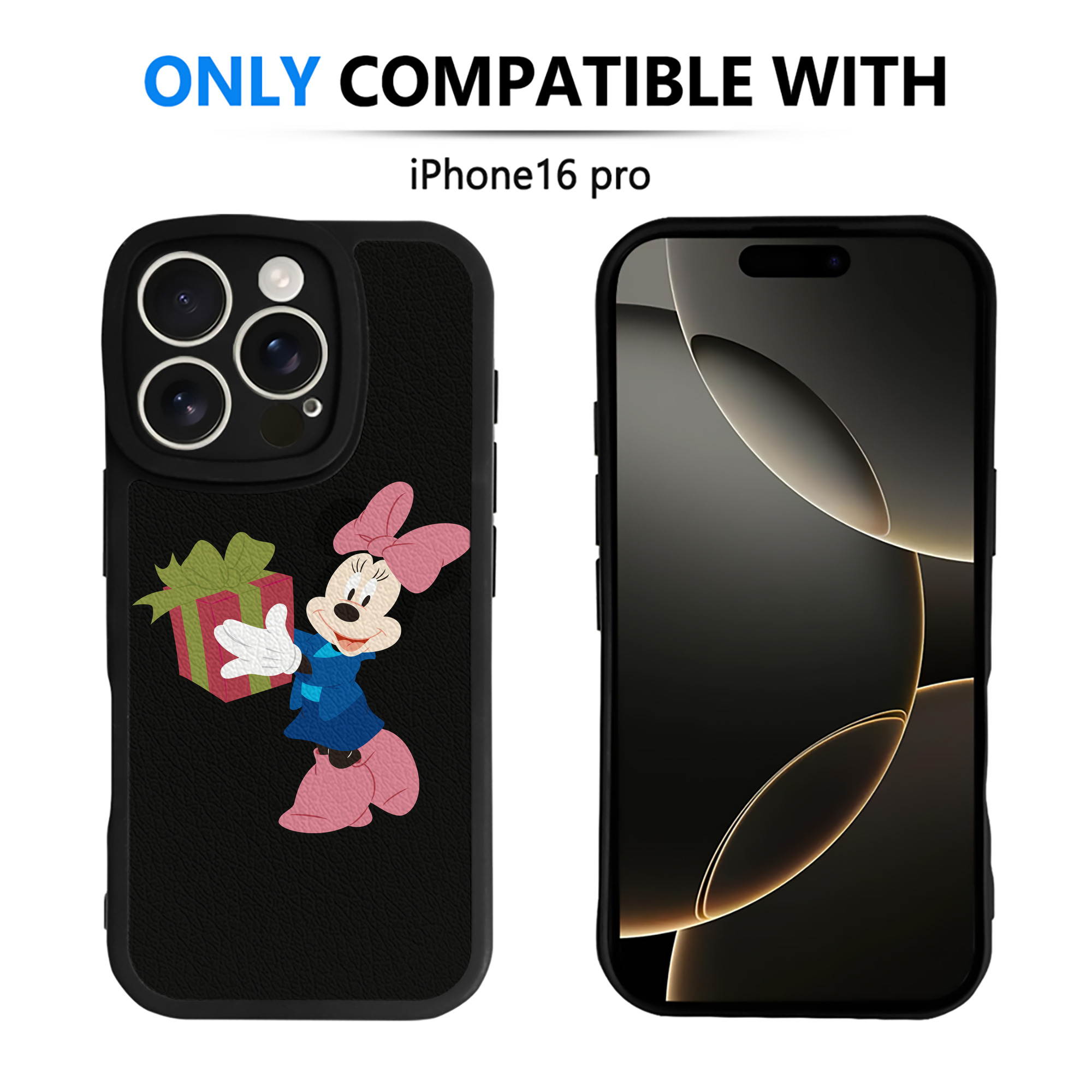 （画像用） ミッキーマウス Mickey Mouse 【iPhone 16シリーズ対応】シリコンスマホケース（レザー調） 材質：シリコン